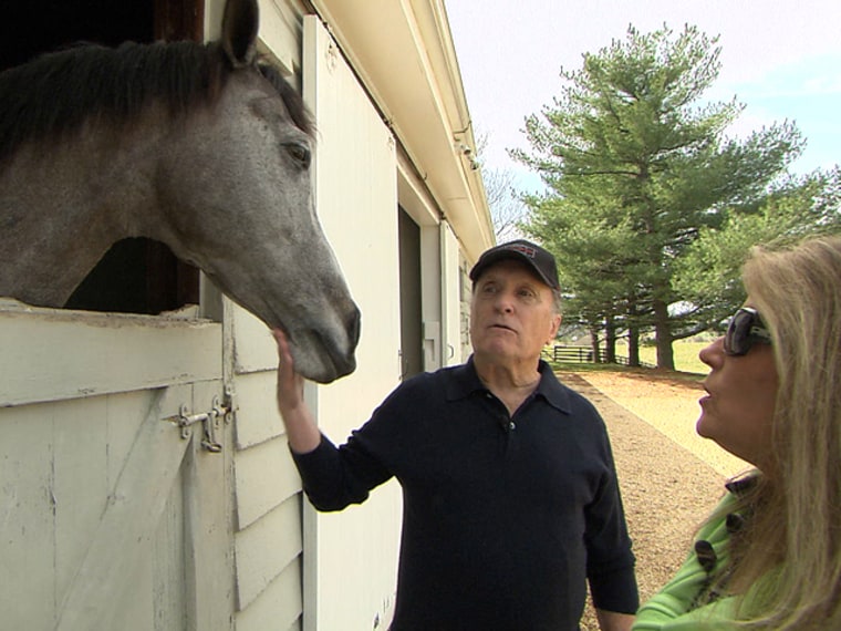 Robert Duvall shows TODAY correspondent Jill Rappaport his prized horse.