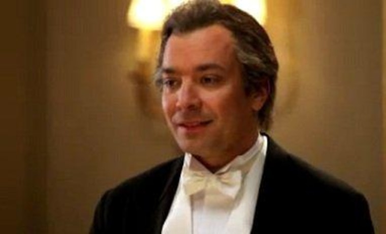 The demanding Lord Fallon needs a joke on \"Downton Sixbey.\"