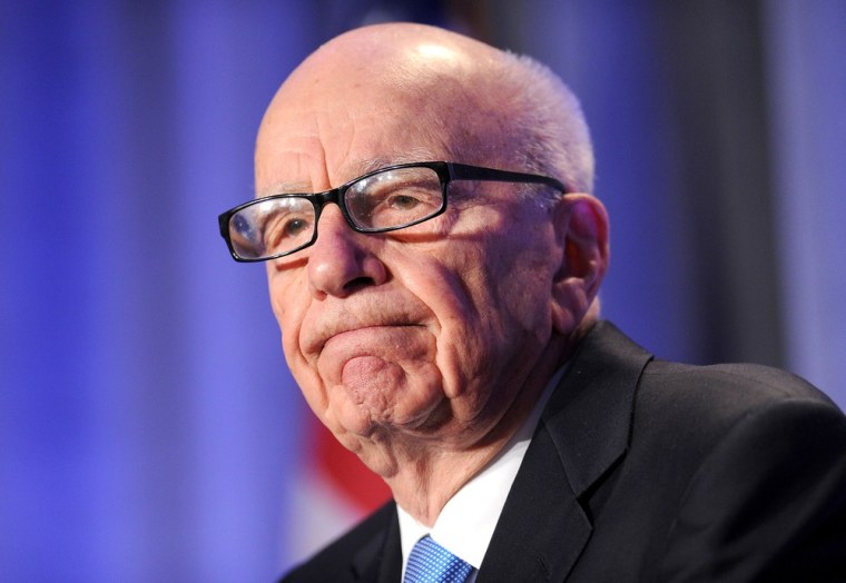 In this Oct. 14, 2011 file photo, News Corp. CEO Rupert Murdoch delivers a keynote address at the National Summit on Education Reform in San Francisco.