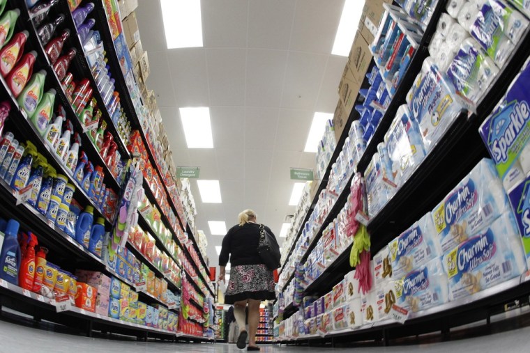 A shopper walks down an aisle in a Walmart Neighborhood Market in Chicago in this file photo.