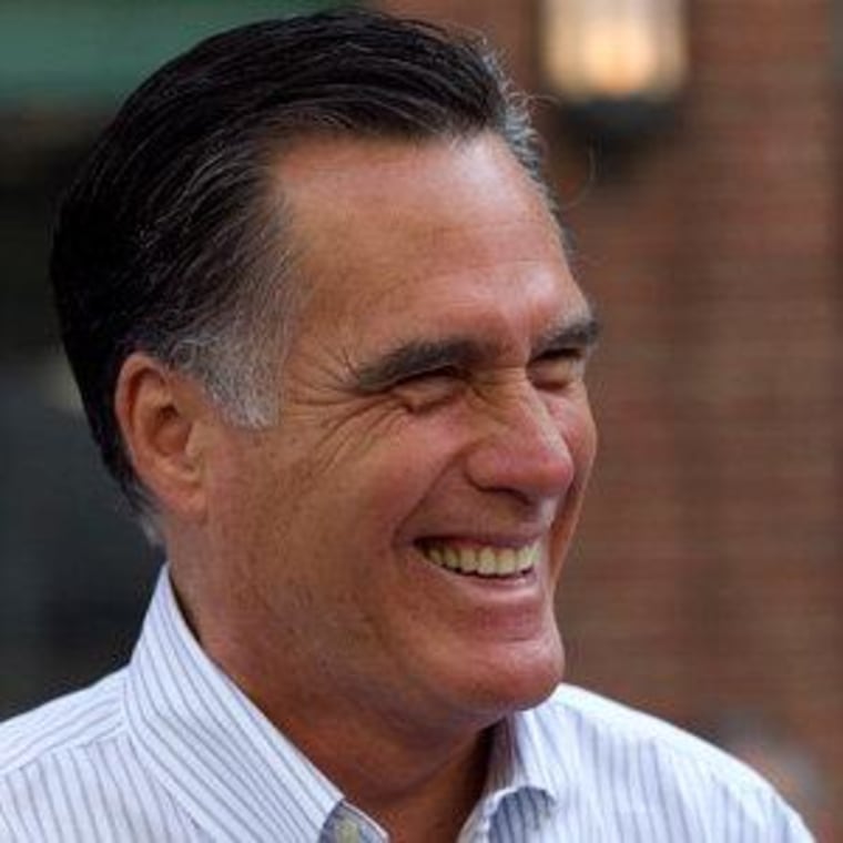 Mitt Romney speaking at Fenway Park baseball stadium in Boston on Monday.