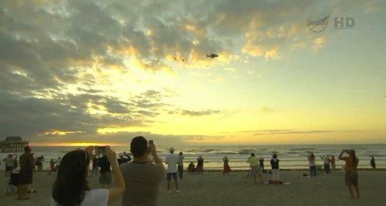 Floridians say goodbye to Space Shuttle Discovery.