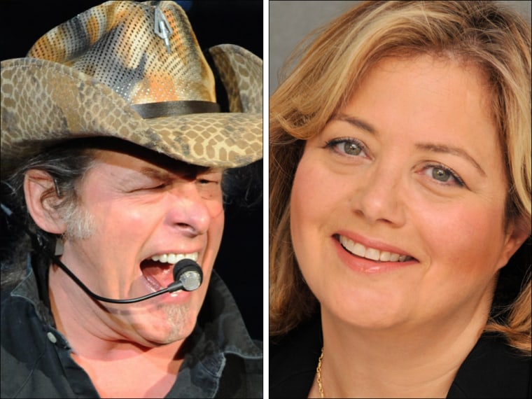 Both rocker Ted Nugent (L) and Democratic consultant Hilary Rosen (R) have found themselves ensnared in political controversies, despite their thin ties to the candidates whom they support.