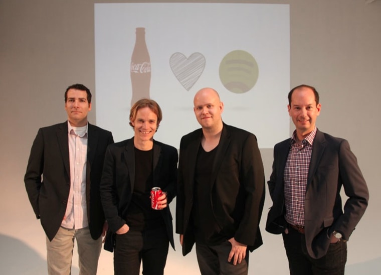 Executives from Coca-Cola and Spotify shared a stage on Wednesday to announce their new partnership.