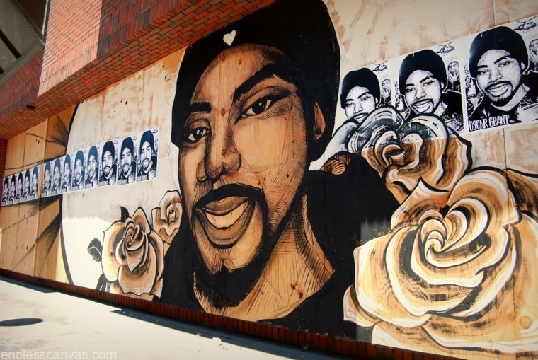 An Oscar Grant III mural in Oakland, CA.