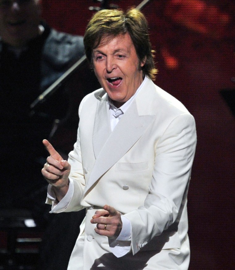 Paul McCartney at the 2012 Grammys.