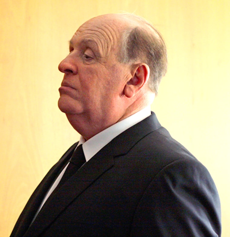 Actor Anthony Hopkins as Alfred Hitchcock.