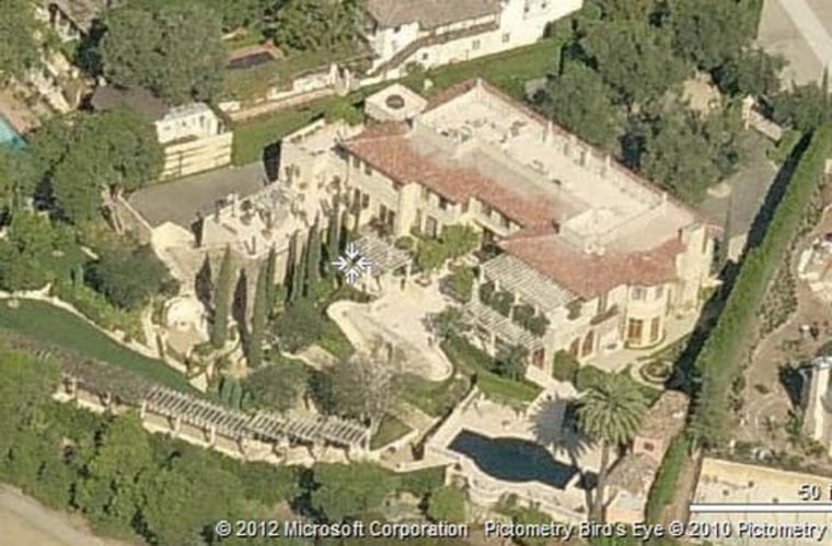 An aerial view of Lionel Richie's home.