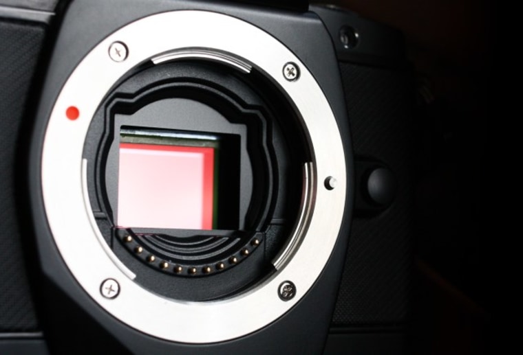 A sensor in a mirrorless camera