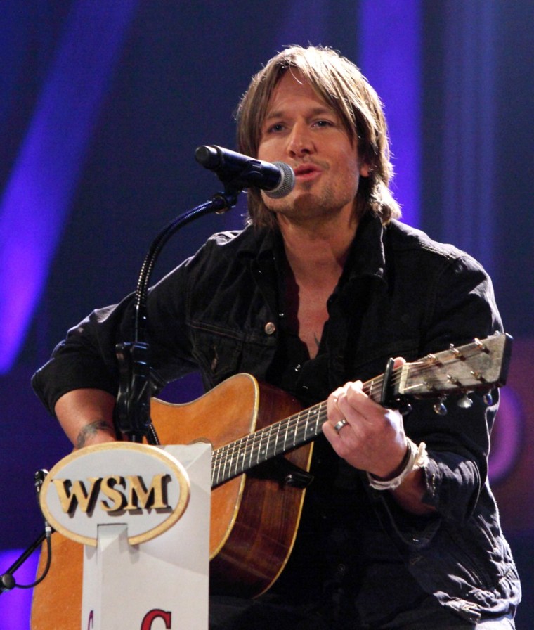 Keith Urban performs at the Grand Ole Opry on Saturday, April 21 in Nashville, Tenn.