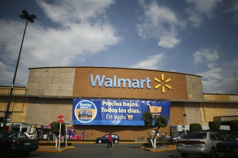 A Wal-Mart store in Mexico City is shown. An extensive investigation by The New York Times into an alleged bribery effort by top executives at Wal-Mart's Mexican subsidiary could be very costly for the discount retailer, legal and retail experts said Monday.