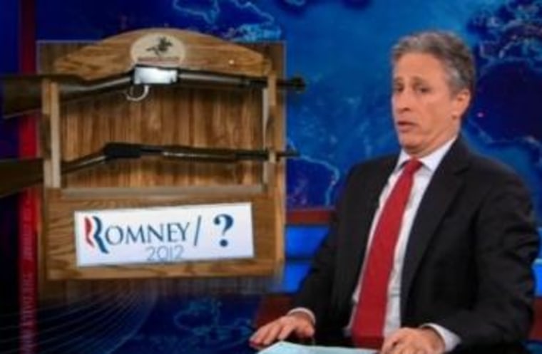 Jon Stewart wonders who, if anyone, will agree to be Mitt Romney's running mate.