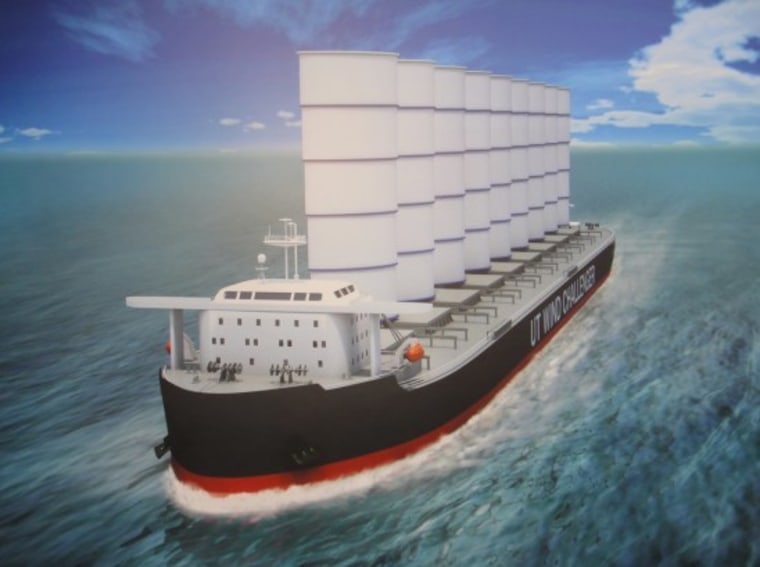 Cargo ships could make way under huge 164-foot sails