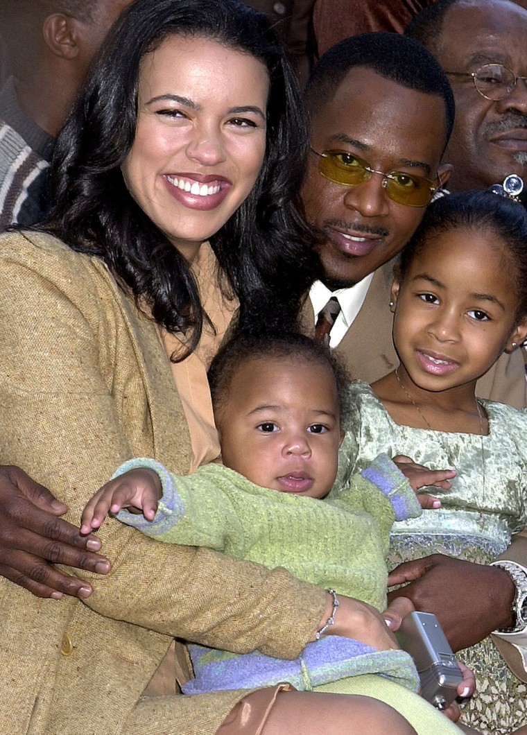 Happier days: Martin Lawrence with soon-to-be-ex Shamicka and their children Iyanna and Jasmin in 2010.