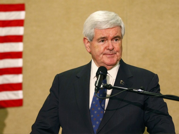 Republican presidential candidate and former Speaker of the House Newt Gingrich speaks at a rally on the night of the New York, Pennsylvania, Connecticut, Rhode Island and Delaware primaries in Concord, North Carolina April 24, 2012.