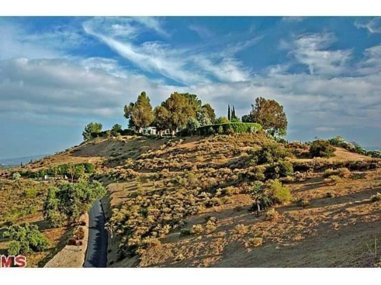 The property is incredibly private. It sits on top of a hill 40 minutes outside of Los Angeles.