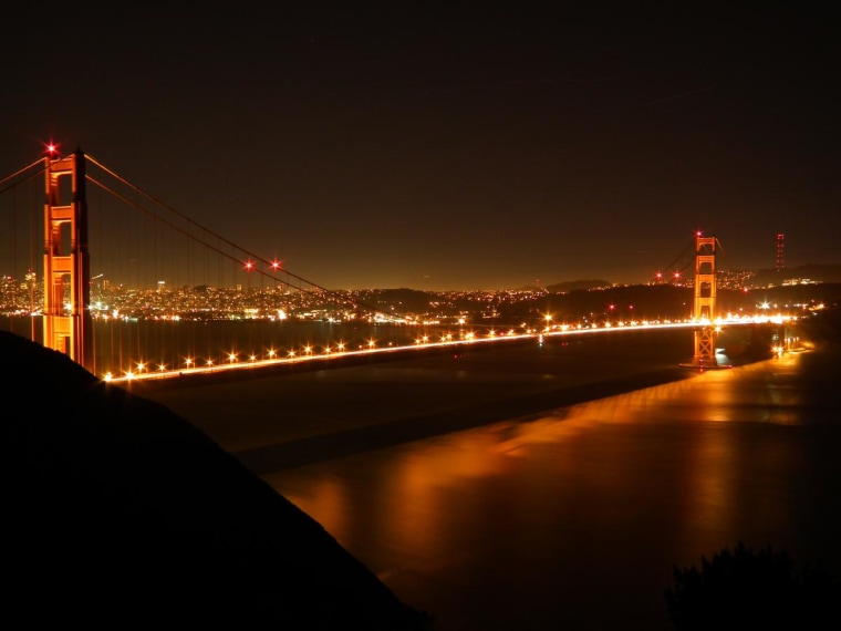 This is a recent photo of the Golden Gate Bridge which celebrates it's 75th anniversary in May 2012.