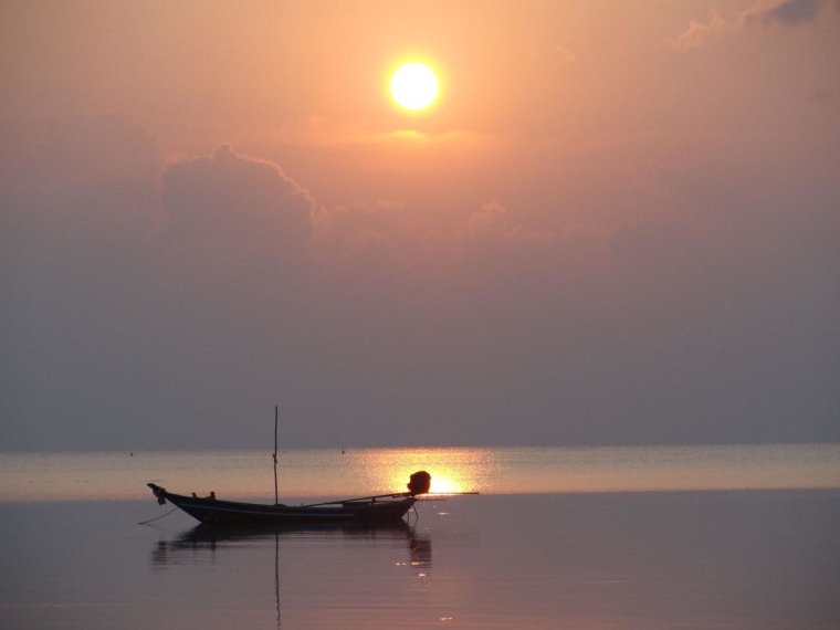 Sunset at Koh Phangan, Samui's little sister island, famous for its Full Moon Parties (Thailand)