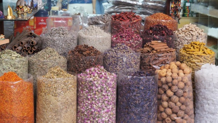 Beautiful colors at Spice souk, Dubai