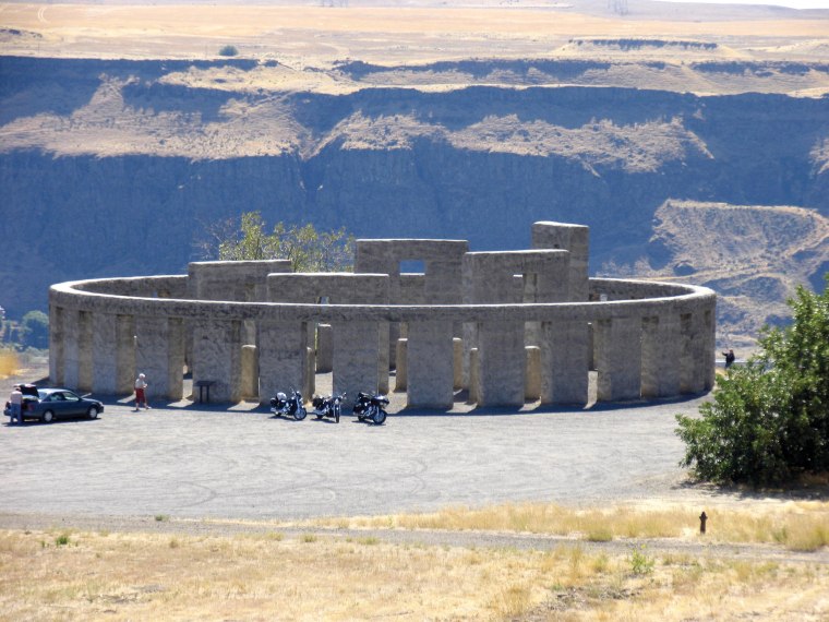Maryhill Museum's concrete replica of Stonehenge was designed to duplicate the ancient English monument.