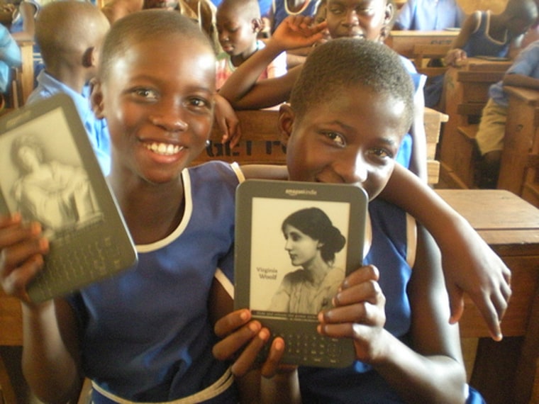 Ghanaian children and their Kindles