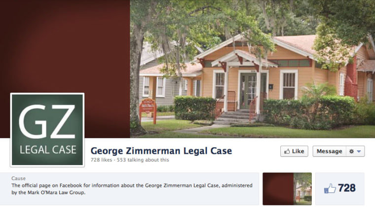 George Zimmerman Legal Case Facebook page