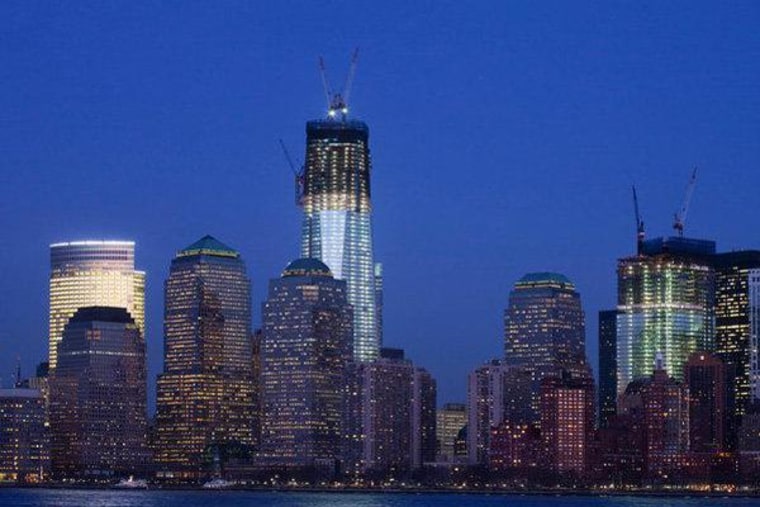 One World Trade Center changing the shape of the New York City skyline (file).