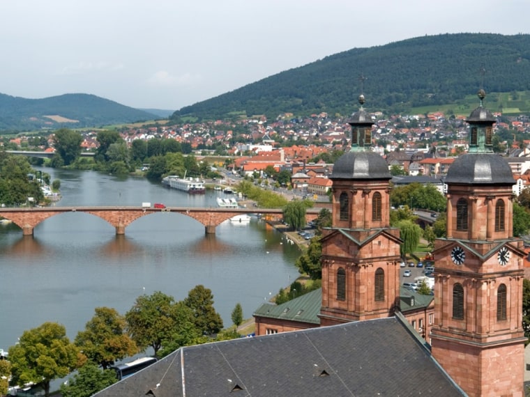A view of the Main River from Miltenberg, Germany.