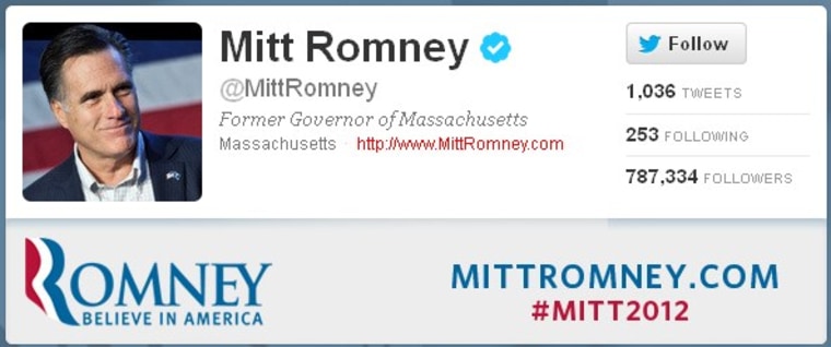 Mitt Romney's Twitter page