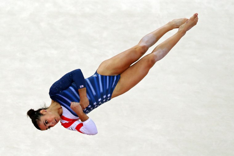 Alexandra Raisman of the United States competes in the Artistic Gymnastics Women's Floor Exercise final on Day 11 of the London 2012 Olympic Games at North Greenwich Arena on Aug. 7, in London, England.