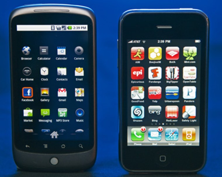 Android phone and iPhone