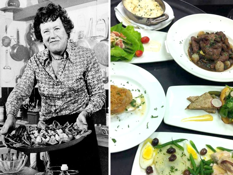 Restaurants are serving up delicious eats to honor Julia Child, who made French cuisine accessible to American home cooks. Picture here, a variety of dishes that ill be served up in Emeril's restaurants.