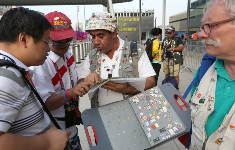 Pinheads at the Olympic Winter Games: Pin Trading is Huge