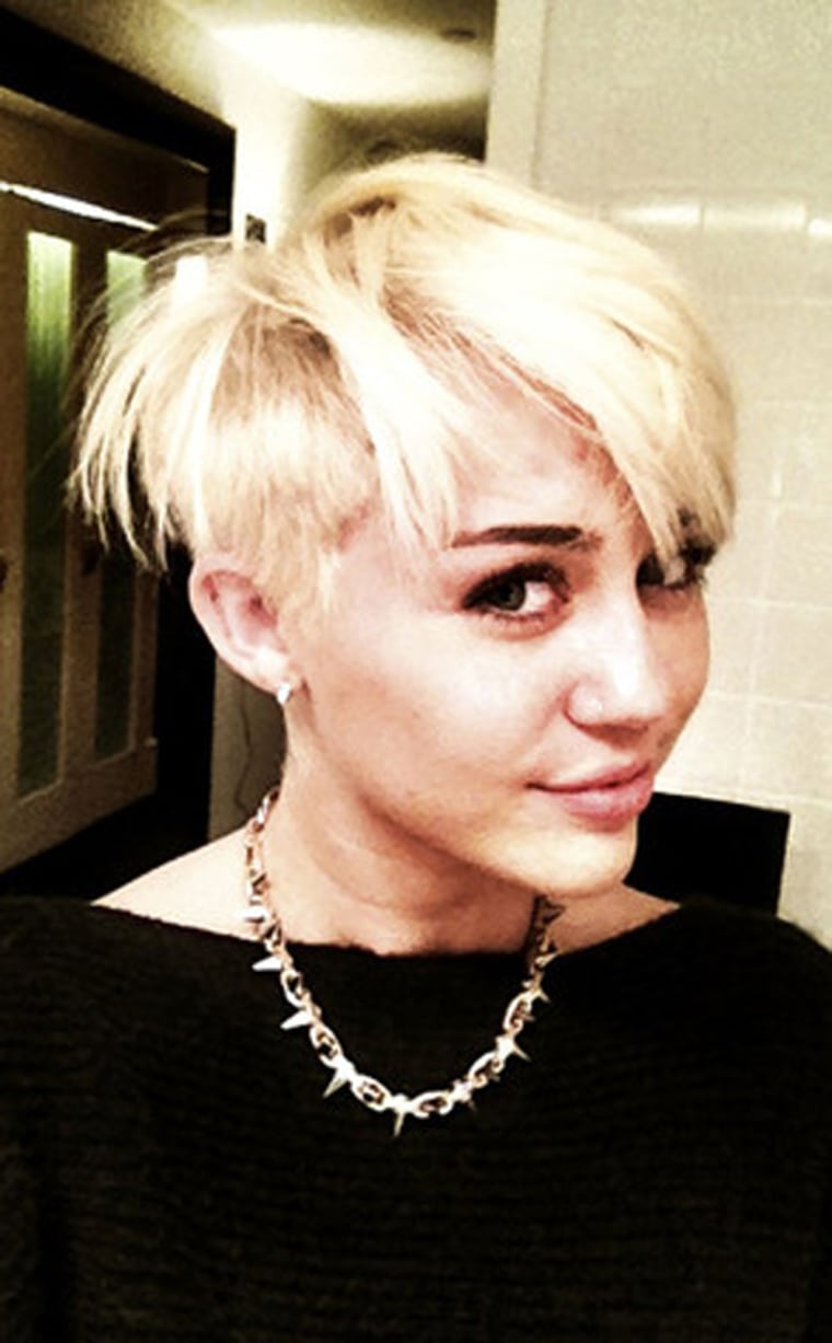 Miley Cyrus and her new look.