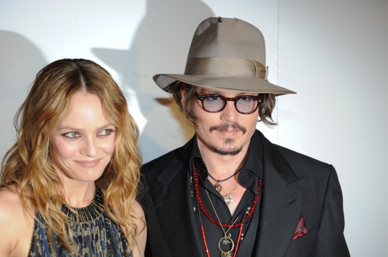 Vanessa Paradis and Johnny Depp in Cannes, France, in 2010.