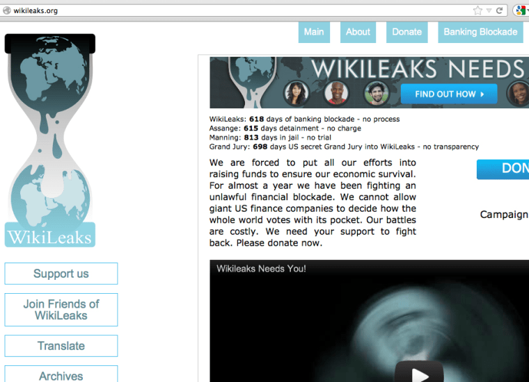WikiLeaks site
