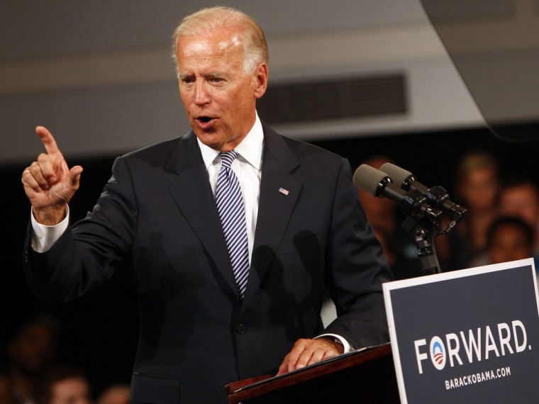 Vice President Joe Biden speaks to campaign supporters at the Durham Armory in Durham, N.C.