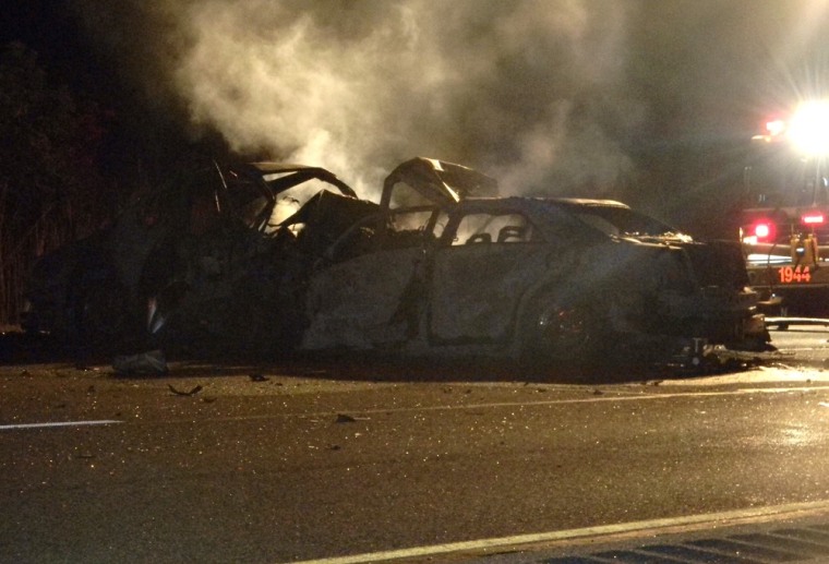 Police say the drivers of two vehicles were killed early Thursday in a fiery wreck after one of them was driving the wrong way down Interstate 94 near Michigan City, Ind.