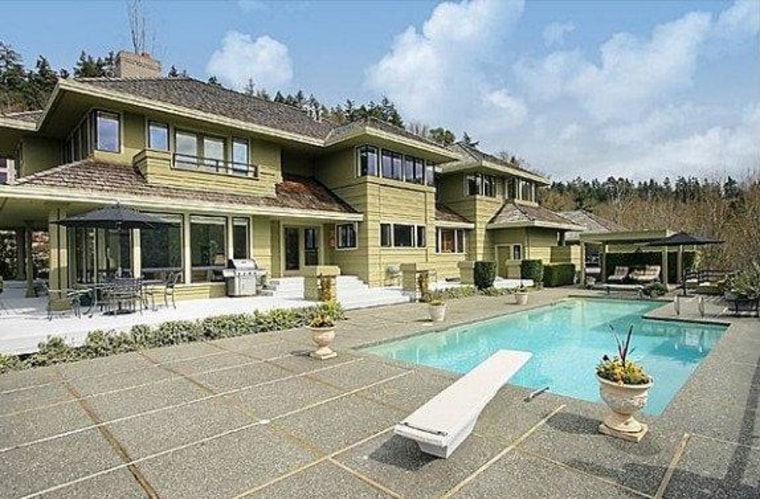 Hope Solo's new home sits on the shore of Lake Washington and includes a large pool.