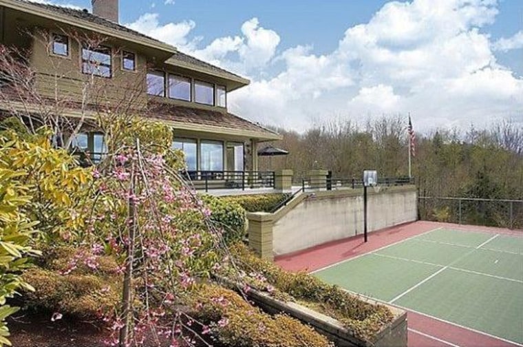 The home doesn't have a soccer field, but it does include a tennis court.