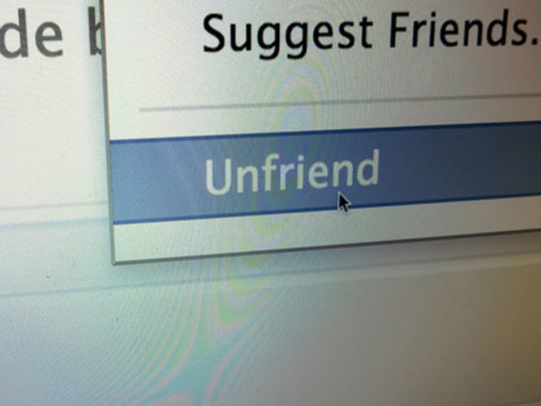 unfriend on Facebook
