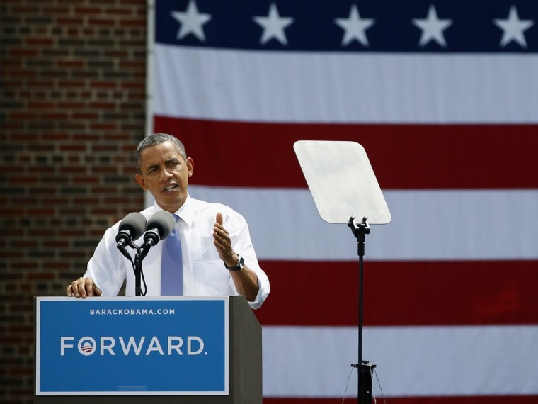 President Barack Obama speaks at Capital University on August 21, 2012 in Columbus, Ohio. President Obama began a two-day tour of Ohio and Nevada to discuss the choice in this election between two different visions of how to expand the economy.