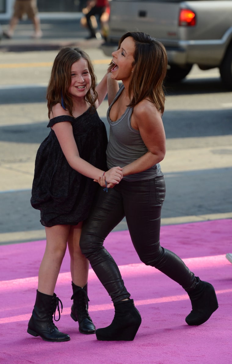Jennifer Grey and daughter Stella arrive at the 25th anniversary screening of