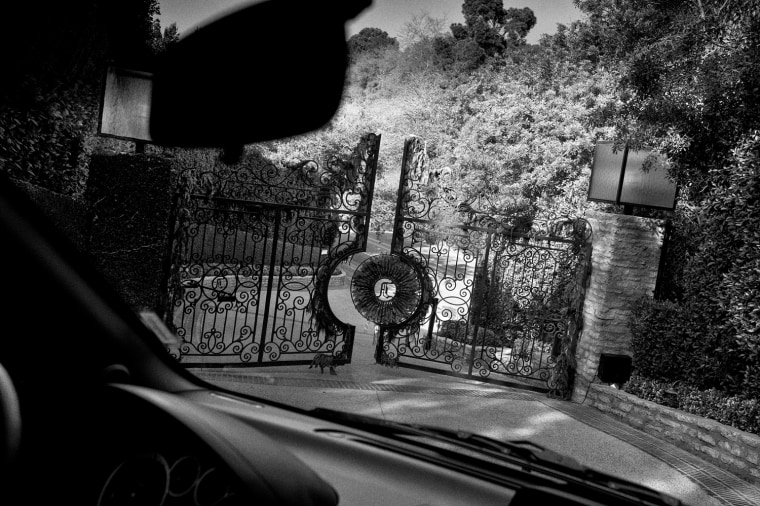 The gate of the home where Munoz works in Beverly Hills. She left El Salvador in 2005 because her family wasn't making ends meet.