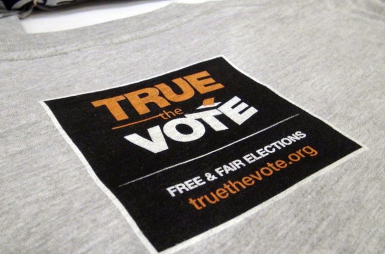 True the Vote grew out of the Houston Tea Party, also known as the King Street Patriots. The organization sold $20 T-shirts with images of Elvis Presley, Ronald Reagan and Martin Luther King Jr., promoting the group's mission of
