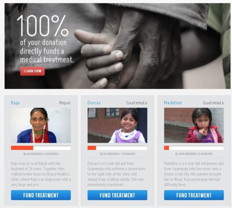 Watsi donation page