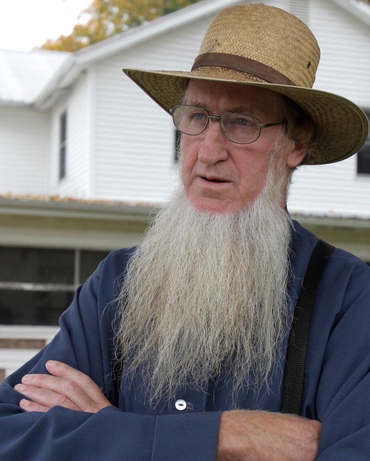 Sam Mullet outside his home in Bergholz, Ohio, on Oct. 10, 2011.