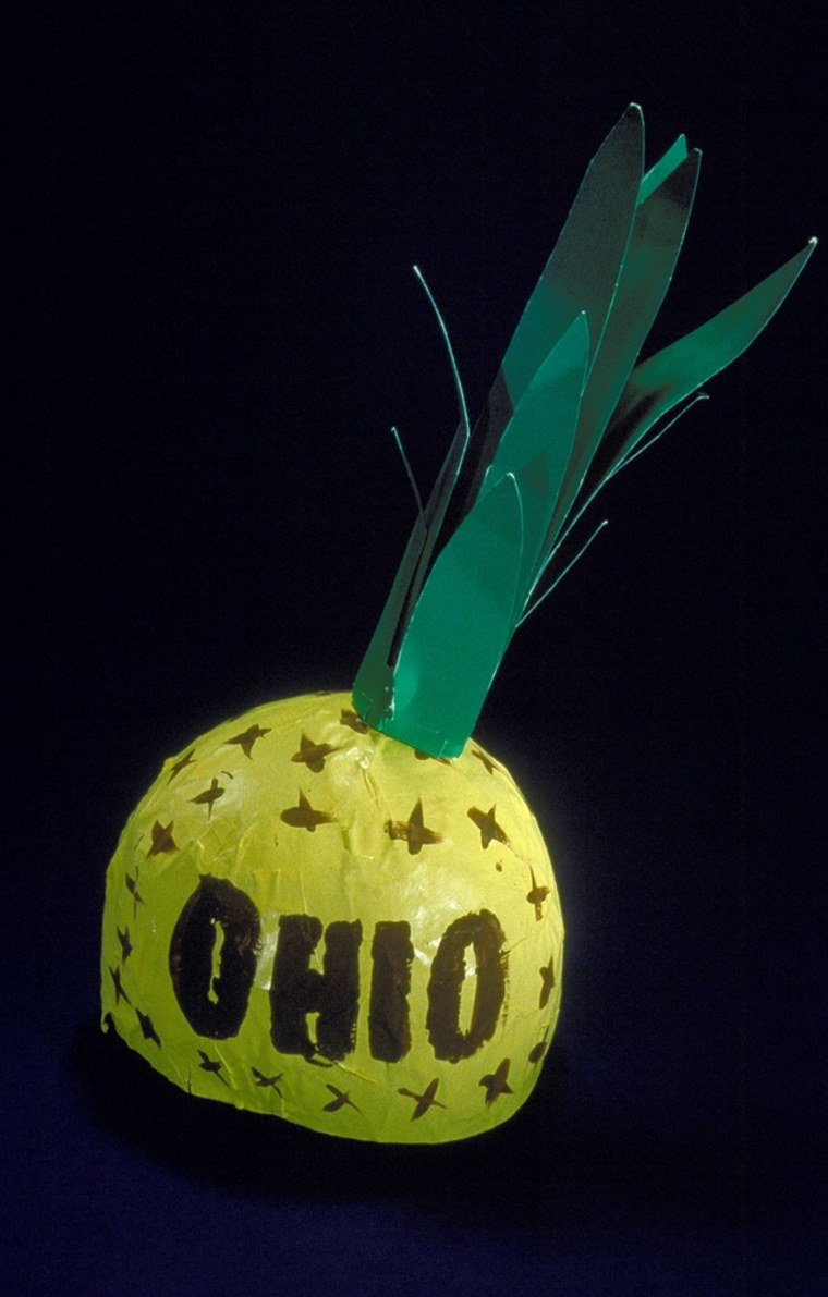 Robert Dole Republican Convention hat from Ohio delegation, papier-mache pineapple, San Diego, 1996.