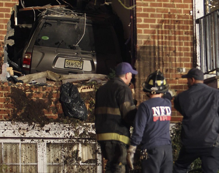 A Nissan Pathfinder crashed and landed in the house belonging to Gloria Sinclair, 74, late on Dec. 8, near the intersection of West Market Street and Wickliffe Street in Newark.