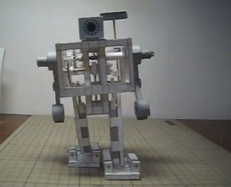 Video grab of paper robot